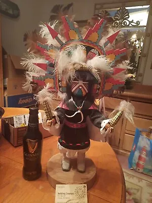 VERY LARGE Vintage Hopi Kachina Doll 1965 Signed Carved Wood Native American • $275