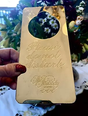 Vintage Brass Please Do Not Disturb Sign The Peabody Hotel Memphis Door Hanger • $74.99