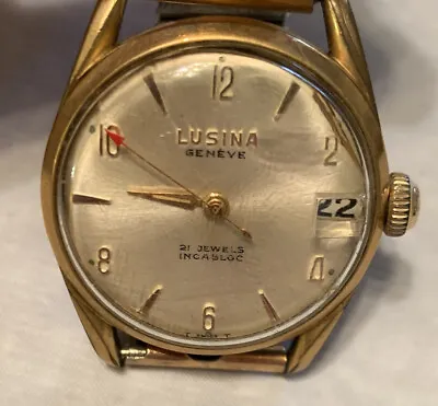 Lusina Geneve Winding Wristwatch 21 Jewels AS-IS Condition To Restore • $79.98