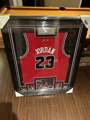 Micheal Jordans  Signed Professionally Framed Chicago Bulls Jersey With COA. • $3500