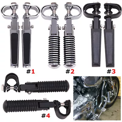 1 ~1-1/4  Engine Guard Highway Bar Crash Foot Pegs Motorcycle For Harley Suzuki • $25.85