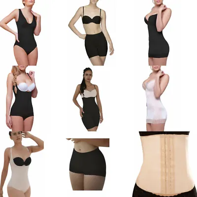 Fajas Colombianas Vedette Slimming Control Bodysuits In Latex And Powernet • $24