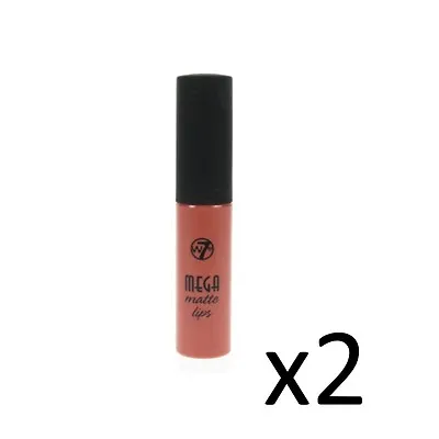 Lip Gloss Stick Mega Matte Care Beauty Colour Coral W7 Cosmetics Care X2 • £5.50