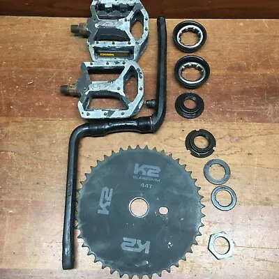 K2 B2k Stamp Crankset - Crank & Sprocket Pedal Vintage BMX Bike 44t • $17