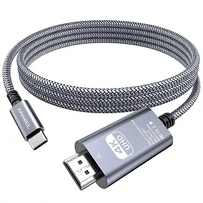 2M Type C To HDMI Cable Converter 4K HDTV USB Adapter For Samsung/Ipad/HUAWEI • £5.59