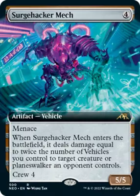 Surgehacker Mech - Extended Art X1 - Kamigawa: Neon Dynasty - NM-Mint English - • $1.76