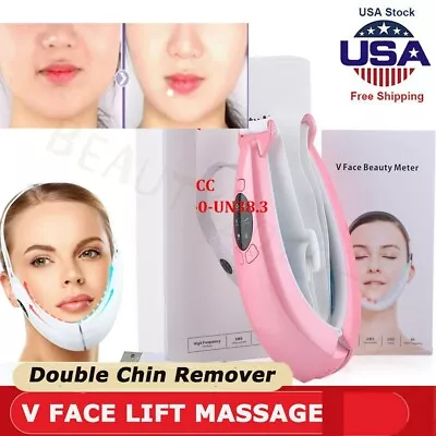 Electric Face Massage Lifting Slimming Belt Facial Cheek V Shape Neck Strap • $17.28