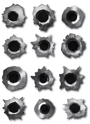 $5.40 • Buy 12 PACK 3M Bullet Hole Realistic Decal 3d Sticker Car Truck Scratch Ding Cover