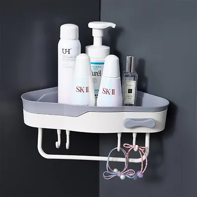 Bath Storage Holder Shelf Corner Triangular Shower Caddy Organizer Bathroom Rack • $12.59