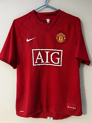 2007-2009 Manchester United Home Jersey Shirt Nike Medium • $54.87