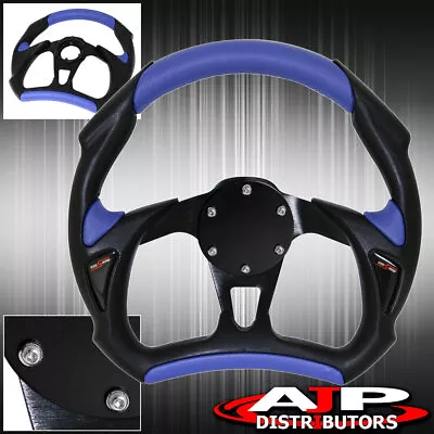 320mm 6 Bolt Hole Black Blue Pvc Steering Wheel Horn Delete Plate Godsnow Logo • $40.99