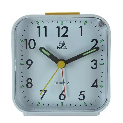 Battery Operated Alarm Clock Quartz No Tick With Night Light Bedside Clocks • $16.23