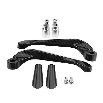 ・Black 1 Pair Of Carbon Fiber Motorcycle Brake Clutch Levers Handlebar Protect G • $16.48