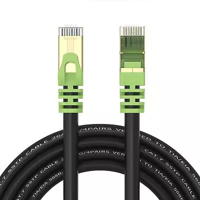 Outdoor Cat 7 Ethernet Cable 100ft 26AWG Heavy Duty Cat7 Networking Cord Patch C • $84.52