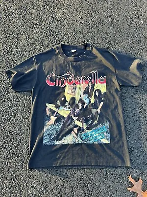 1990 Vintage Cinderella Tour Song Tee Shirt Small • $150