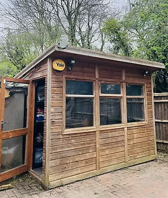 Insulated Log Cabin Office Gym Garden Room 3x3m Flooring Electricity Heating • £1600