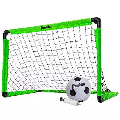 Kids Mini Soccer Goal Set With Youth Ball + Pump - Green - Mini Soccer Goal • $27.59