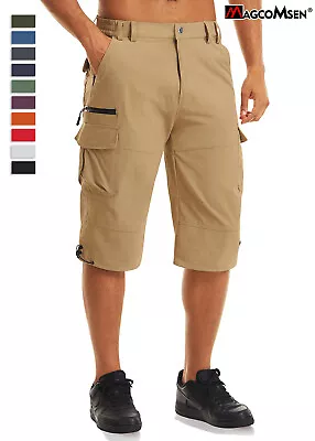 Men's 3/4 Capri Pants Cargo Shorts Quick Dry Hiking Work Shorts Athletic Shorts • $32.98