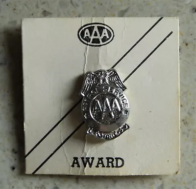 Vintage AAA Patrol Service Award Pin On Card School Safety Crossing Guard Badge • $24