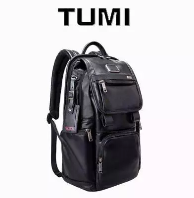 Tumi Alpha 3 Backpack  Leather Shoulder Bag Business Sports Black Brief Pack  • $214.99