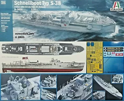 Italeri 1/35 Schnellboot Typ S-38 New Plastic Model Kit 5620 1 35 Mr Models • £149.95