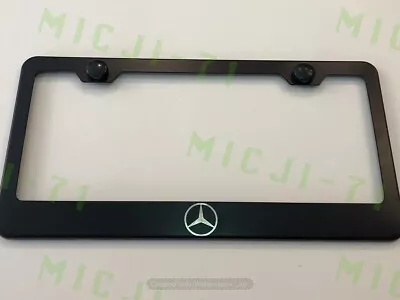 Laser Engraved Etched Mercedes Benz Logo Stainless Steel License Plate Frame • $10