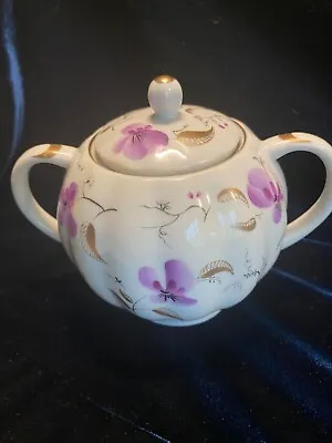 Vintage Lomonosov Porcelain Sugar Bowl “Tender Violets” • £20