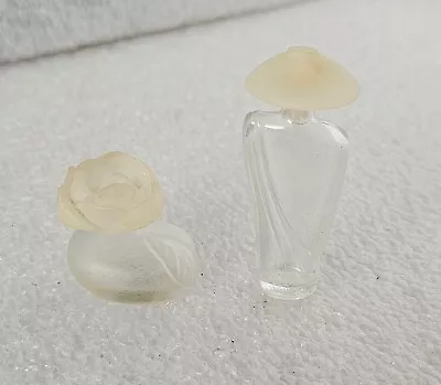 Vintage Vanity Decorative Small Perfume Bottles Empty France Lot Of Two (2) • $7.50