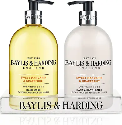 £8.19 • Buy Baylis & Harding Sweet Mandarin & Grapefruit Hand Wash And Lotion Set - Vegan