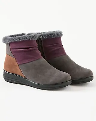 Cotton Traders Patchwork Snug Boots Size 7 • £13.99
