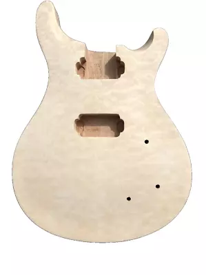 Mahogany Wood Guitar Body Quilted Maple Cap DIY For PRS Style HH Pickups  • £93.60