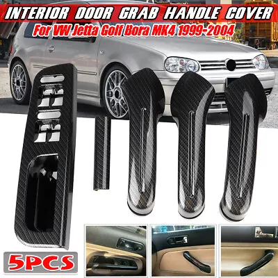 Carbon Fiber Interior Door Grab Handle Cover Set For VW Jetta Golf MK4 1999-2004 • $44.99