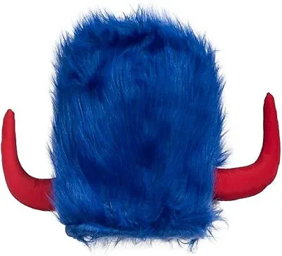 Viking Furry Buffalo Hat With Horns Helmet Adult Halloween Costume Accessory • $24.95
