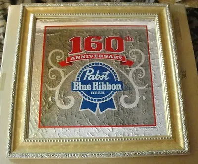 PBR PABST BLUE RIBBON ~ 160 Th ANNIVERSARY 2004~ RARE ~ Mirror Beer Tacker Sign • $209.99