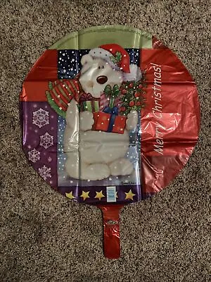 18” MERRY CHRISTMAS POLAR BEAR Tree Balloon Happy Holidays Party Mylar Foil Snow • $3