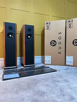 Kudos Titan 606 Floor Standing Loudspeakers. Tineo Finish. Boxed & One Owner. • £7500