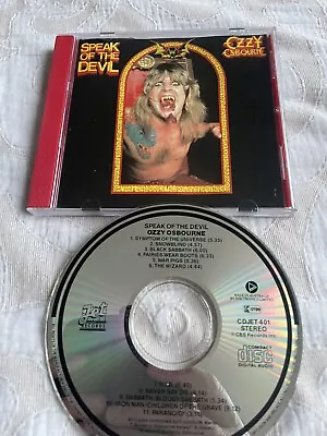 Ozzy Osbourne Speak Of The Devil CD Rare Early Release CDJET401 • $39.99