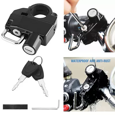 Upgraded Version Bike Locks Motorcycle Helmet Lock W/ 2 Keys + Installation Tool • $7.19