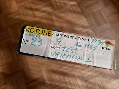 FERRARI Engine 056 F1-CARTON BOX(empty) Pistons MAHLEFERRARI TEST VALENCIA 2006 • £49