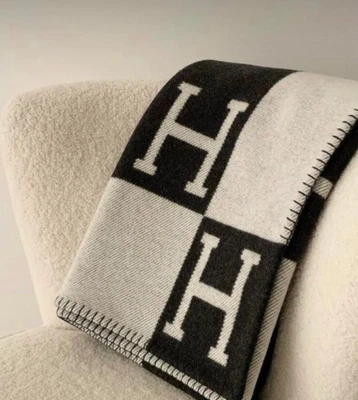 £55.99 • Buy H Blanket Cashmere Blend Neutral Home Decor