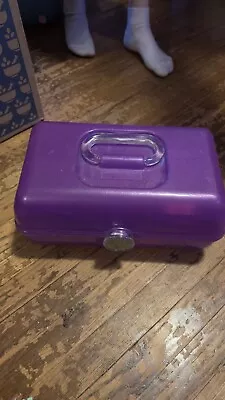 Caboodles Purple Glitter Own Your Style Plastic Make Up Case With Tray No Mirror • $20