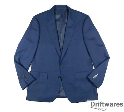 J.CREW LUDLOW Essential Slim Fit 42R Blue Plaid Four Season Wool Suit Jacket • $54.99