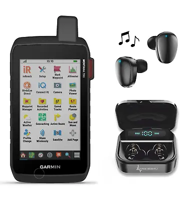 Garmin Montana 750i Rugged GPS Navigator W Blk EarBuds W Power Bank Case Bundle • $819.99