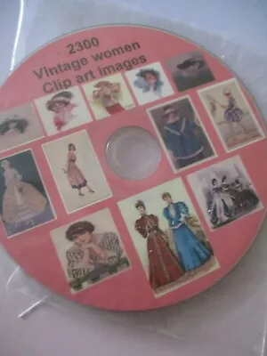 2300 VINTAGE WOMEN CLIP ART IMAGES CD-ROM [Windows] • £0.99