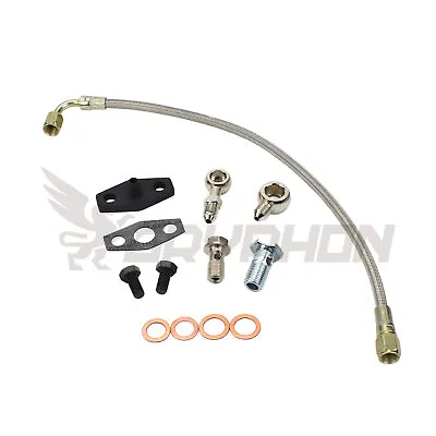 Turbo Oil Feed Line Kit For MAZDA RX-7 RX7 13B FC FD W/ HT18S-2S / Garrett T3 T4 • $95.57