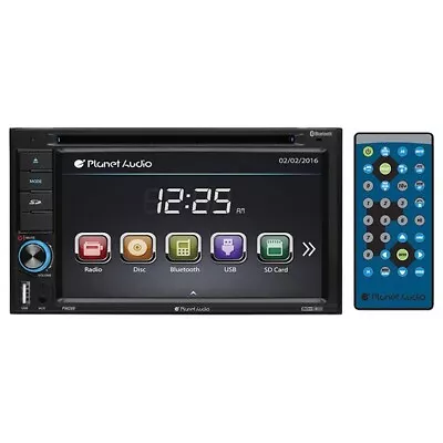 Planet Audio P9628B Double DIN DVD Player 6.2  Touchscreen Bluetooth & Remote • $94.26