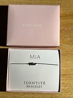 Personalised Identite Bracelet Silver Colour With Love Gift Boxed MIA • £5