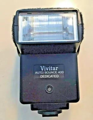 Vivitar Auto/bounce 40d Dedicated Camera Flash For Searscanonnikonricoh • $1