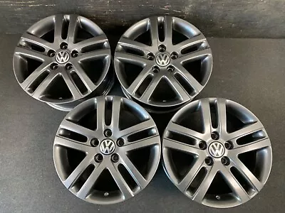 (4) VW Volkswagen Jetta Gloss Gray Powder Coat Wheels Rims + Caps 16  Hol.69812 • $795