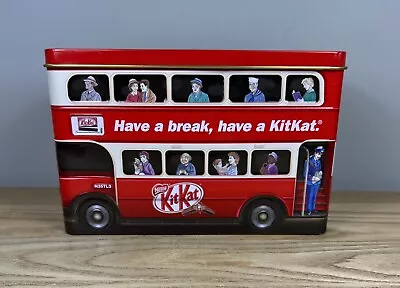 Nestle Kit Kat Tin Red Bus British Double Decker London Bus Storage Tin Empty • £7.99